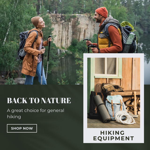 Couple on Mountain Hill Instagram AD Design Template