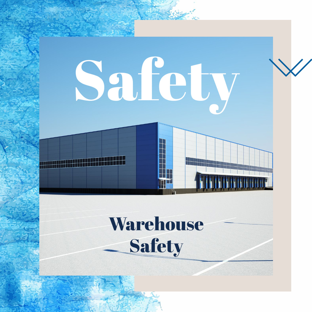 Industrial warehouse building Instagram tervezősablon