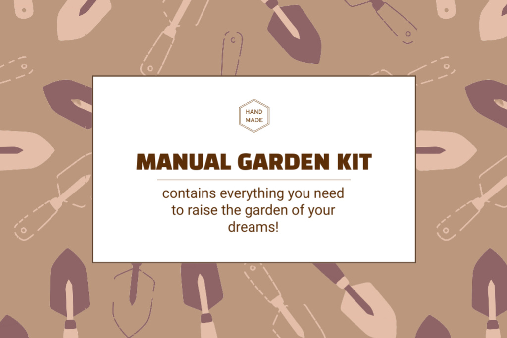 Garden Kit Ad Label Šablona návrhu