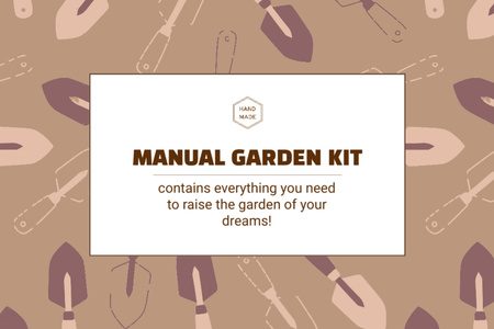 Template di design kit giardino annuncio Label