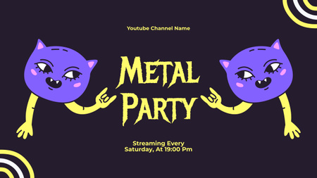 Platilla de diseño Metal Party Announcement with Funny Characters Youtube