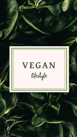 Vegan lifestyle greenery Instagram Story Design Template