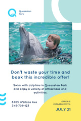 Swim with Dolphin Offer with Happy Kid