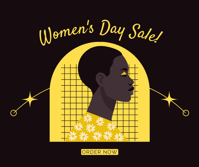 International Women's Day Sale Announcement Facebook tervezősablon