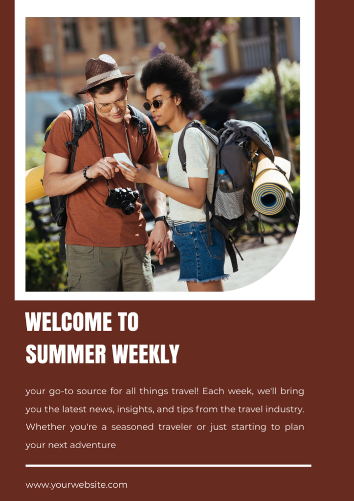 Modèle de visuel Travel and Tourism Trends - Newsletter