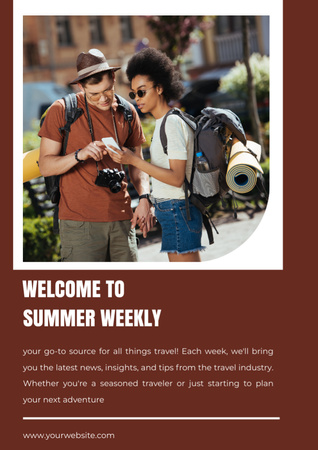 Plantilla de diseño de Tendencias de viajes y turismo Newsletter 