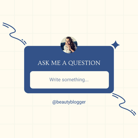 Modèle de visuel Tab for Asking Questions - Instagram