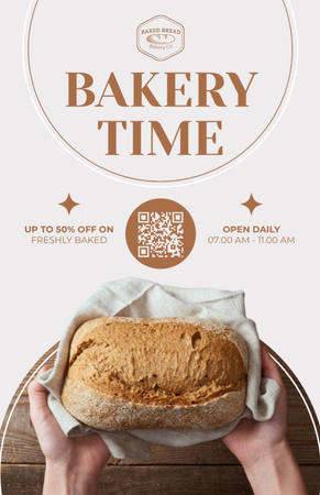 Ontwerpsjabloon van Recipe Card van vers zelfgemaakt brood