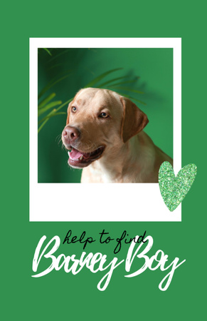 Platilla de diseño Lost Dog information with cute Labrador Flyer 5.5x8.5in