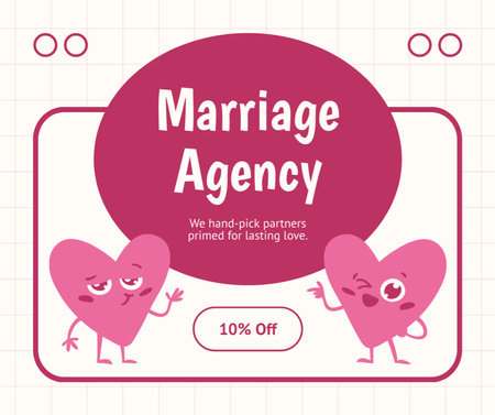 Platilla de diseño Dating and Marriage Agency Facebook