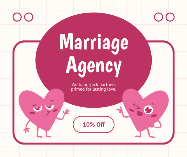 Dating and Marriage Agency Facebook Modelo de Design