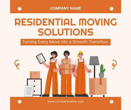 Ad of Residential Moving Solutions Facebook Design Template