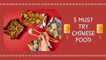 Chinese Traditional Food Tips Youtube Thumbnail Modelo de Design