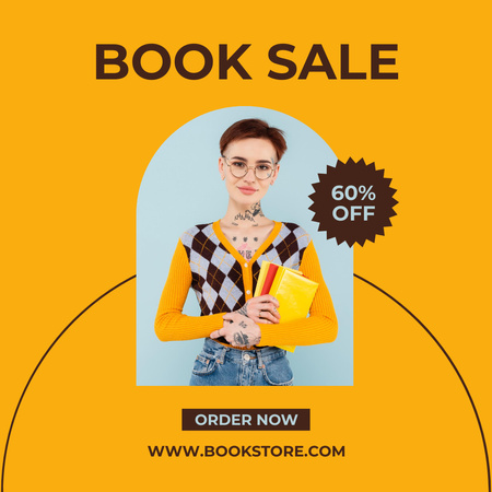 Designvorlage Erstaunliche Verkaufsanzeige für Bücher für Instagram