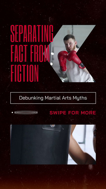 Discovering Martial Arts Popular Myths Instagram Video Story Design Template