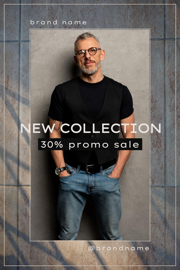Men's Clothes Sale Ad Layout Pinterest – шаблон для дизайна