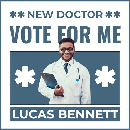 Vote for New Doctor Instagram Design Template