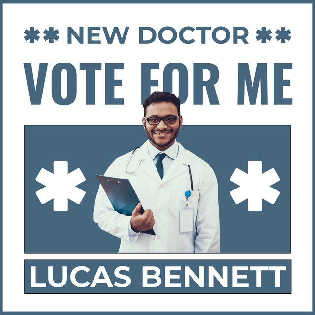 Plantilla de diseño de Vote for New Doctor Instagram 