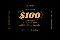 Pre-owned clothes store voucher