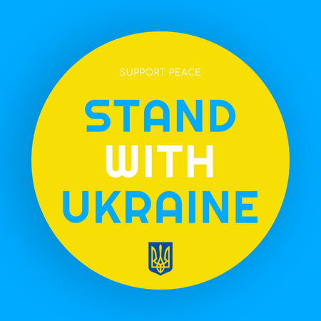 Designvorlage Stand With Ukraine Minimalist Instagram Square Post für Instagram