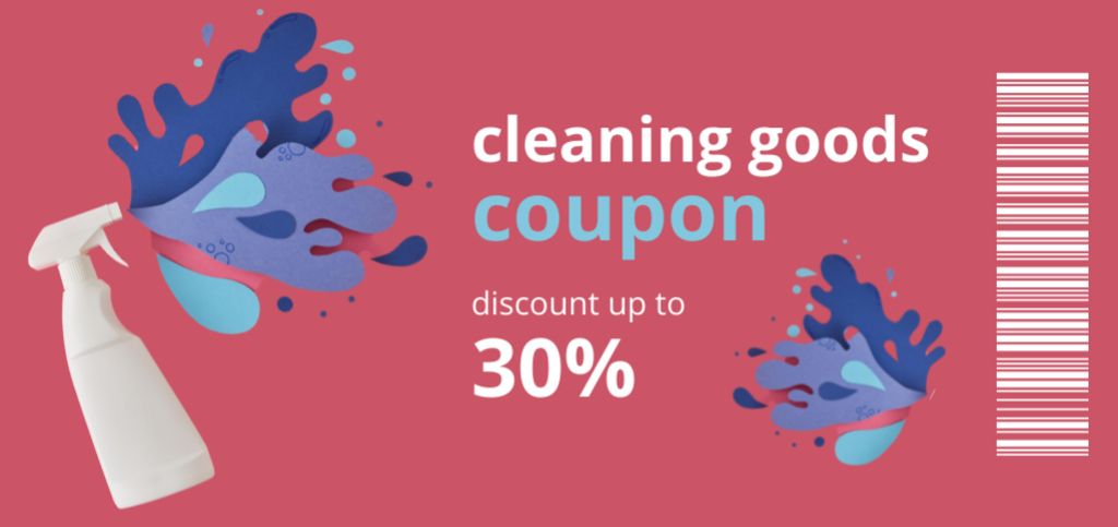 Qualitative Cleaning Goods Discount Offer Coupon Din Large – шаблон для дизайна