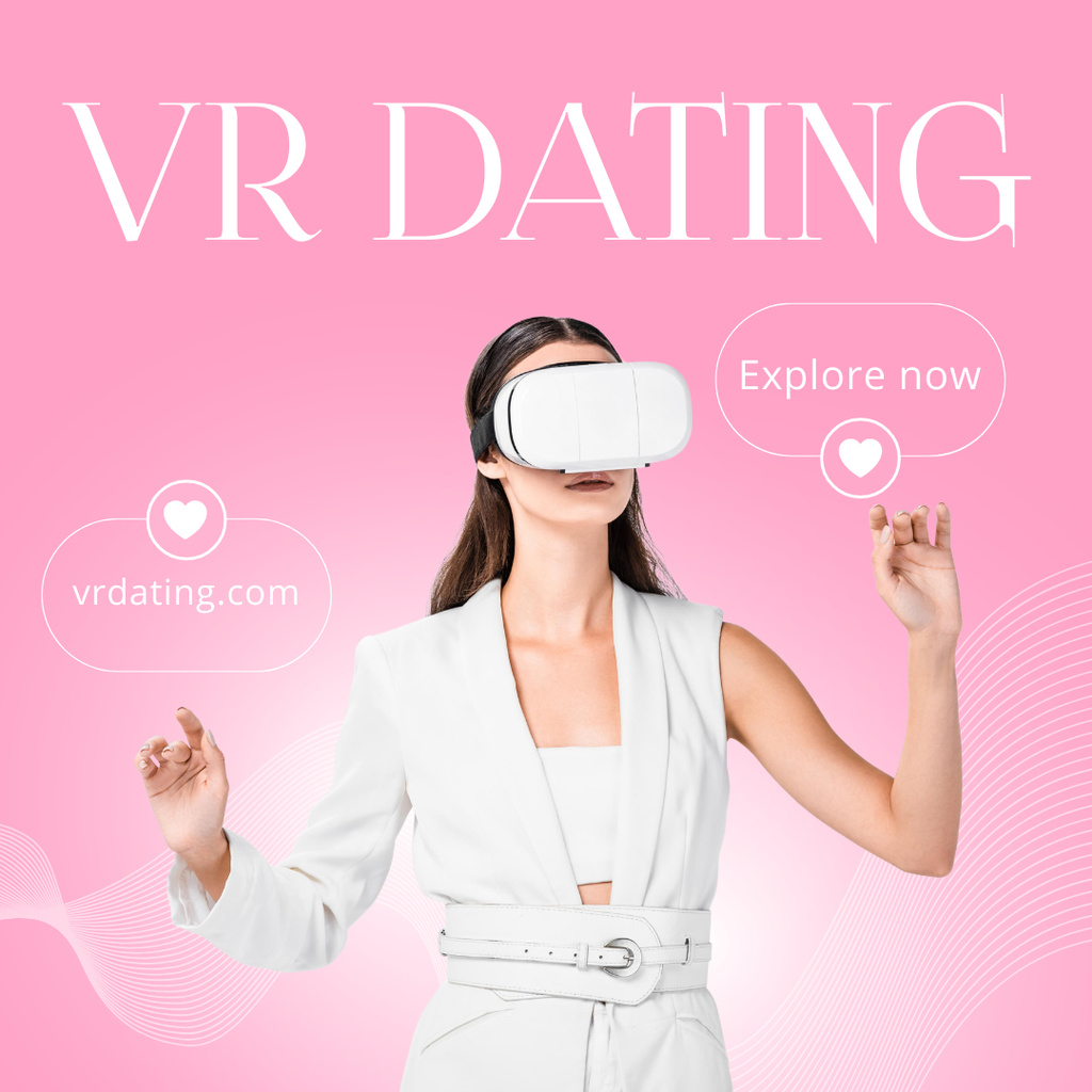 Ontwerpsjabloon van Instagram van Virtual Reality Dating