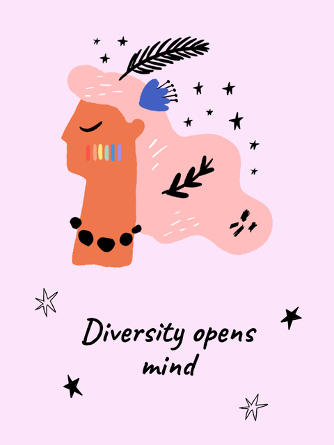 Motivating Quote about Diversity And Inclusivity Poster US Tasarım Şablonu