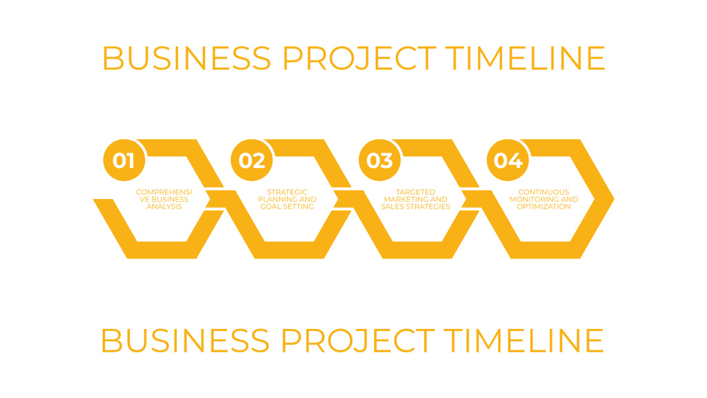 Simple Yellow Project Plan Timelineデザインテンプレート