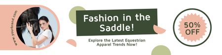Latest Equestrian Apparel At Half Price Offer Twitter Design Template