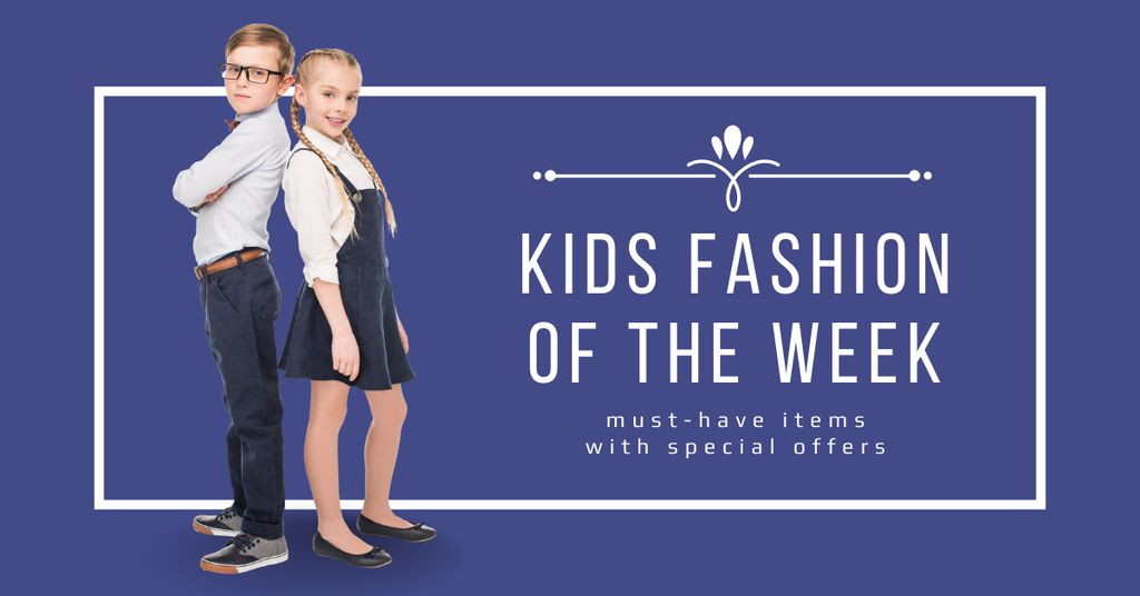 Special Offer For Kids Fashion Items Facebook AD Πρότυπο σχεδίασης
