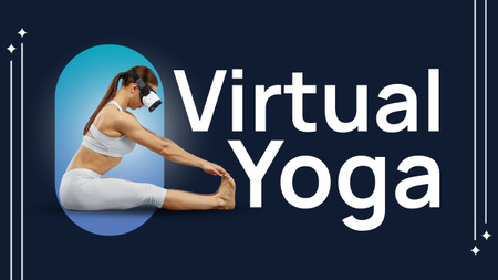 Template di design Virtual Yoga Youtube Thumbnail