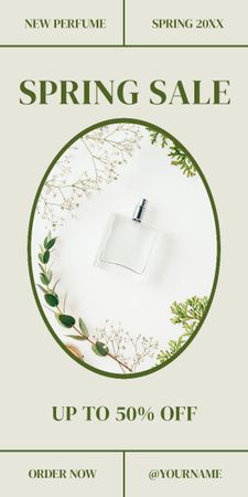 Designvorlage Spring Sale Perfume Offer für Graphic