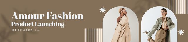 Szablon projektu Fashion Ad with Women in Elegant Stylish Outfits Ebay Store Billboard