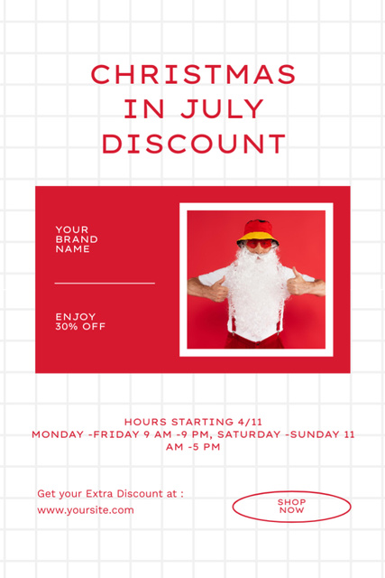 Modèle de visuel Incredible Savings with Our Christmas in July Sale - Flyer 4x6in