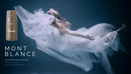 Ontwerpsjabloon van Full HD video van Perfume Ad Magical Woman Underwater