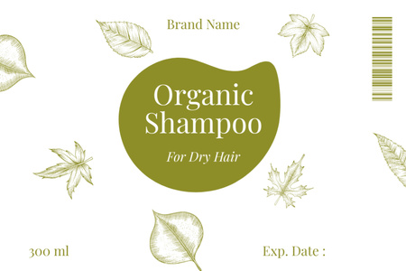 Template di design Organic Shampoo Green and White Label