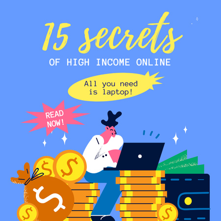 Çevrimiçi Para Kazanmak İçin Yararlı İpuçları Animated Post Tasarım Şablonu