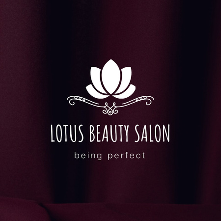Beauty Studio Ad with Tender Flower Logo 1080x1080px Design Template