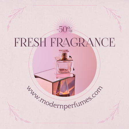 Fresh Perfume Discount Announcement Instagram AD Design Template