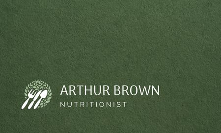 Szablon projektu Nutrition Specialist Service Offer Business Card 91x55mm