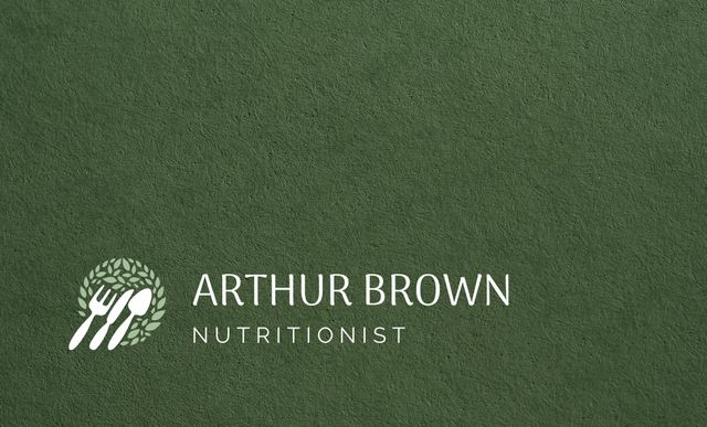 Qualified Nutrition Specialist Service Offer Business Card 91x55mm Design Template