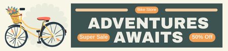Designvorlage Radreisen und Abenteuer für Ebay Store Billboard
