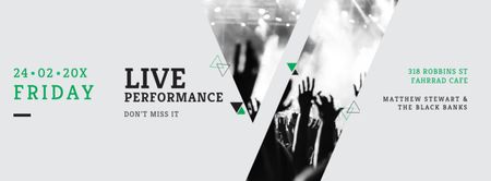Live performance Annoucement Facebook cover Design Template