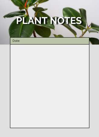 Designvorlage Plants cultivation notes für Notepad 4x5.5in