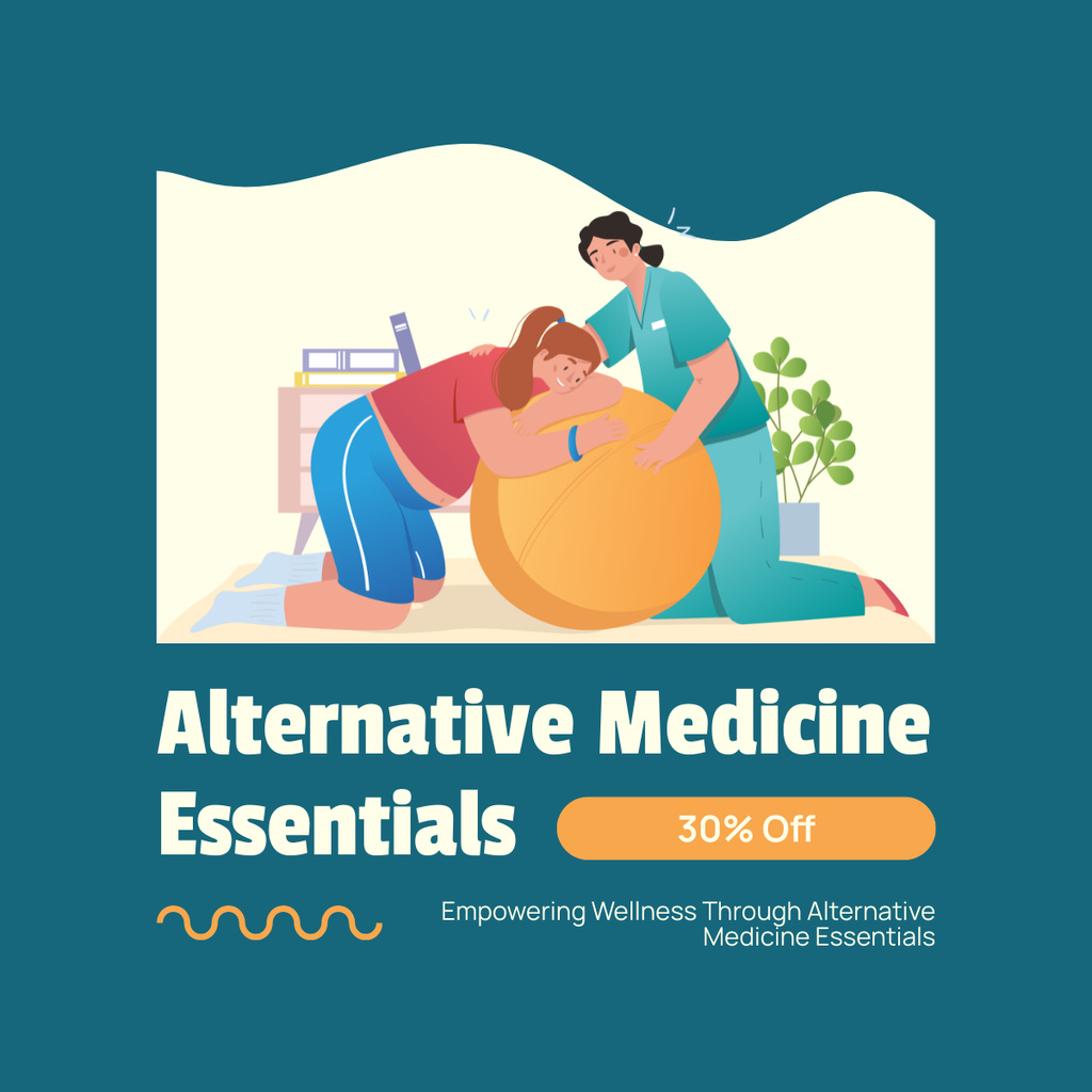 Template di design Alternative Medicine Essentials At Reduced Price And Doula Service LinkedIn post