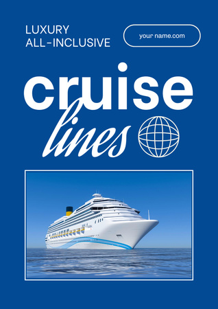 Template di design Cruise Trips Ad Poster