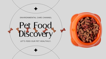 Template di design Canale sugli alimenti per animali domestici Youtube Thumbnail