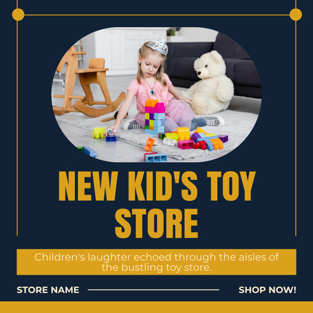 Little Princess Plays with Various Toys Instagram Design Template