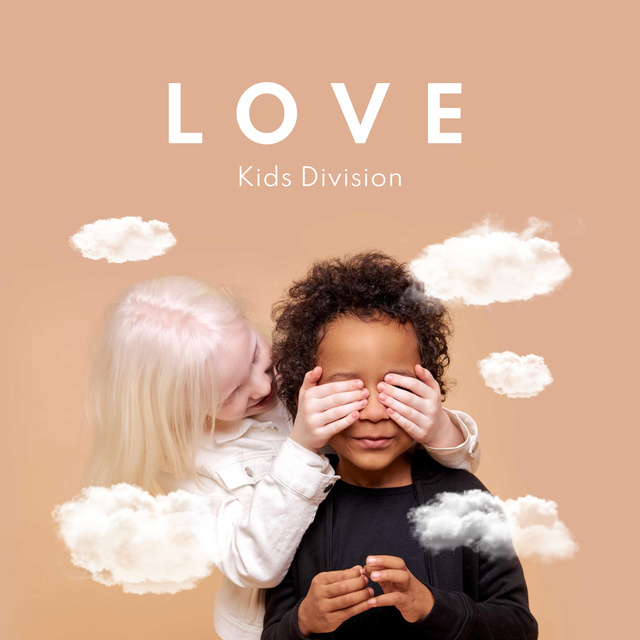 Plantilla de diseño de Cute little Multiracial Kids Album Cover 
