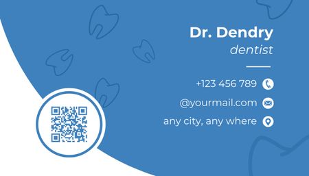 Plantilla de diseño de Oferta de servicios de dentista profesional Business Card US 
